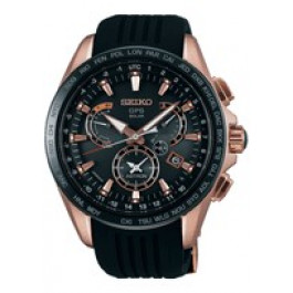 Horlogeband Seiko 8X53-0AC0 / SSE055J1 / R01Z011P0 Rubber Zwart 22mm